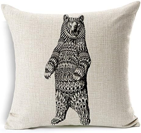 ATOLO Animal Sofa Bed Decor,Koala/Elephant Cotton Linen Pillow,45*45cm/Bear