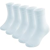 Marchare Boys Seamless Crew Socks School Dressy Socks Uniform Athletic Calf Sock For Kids