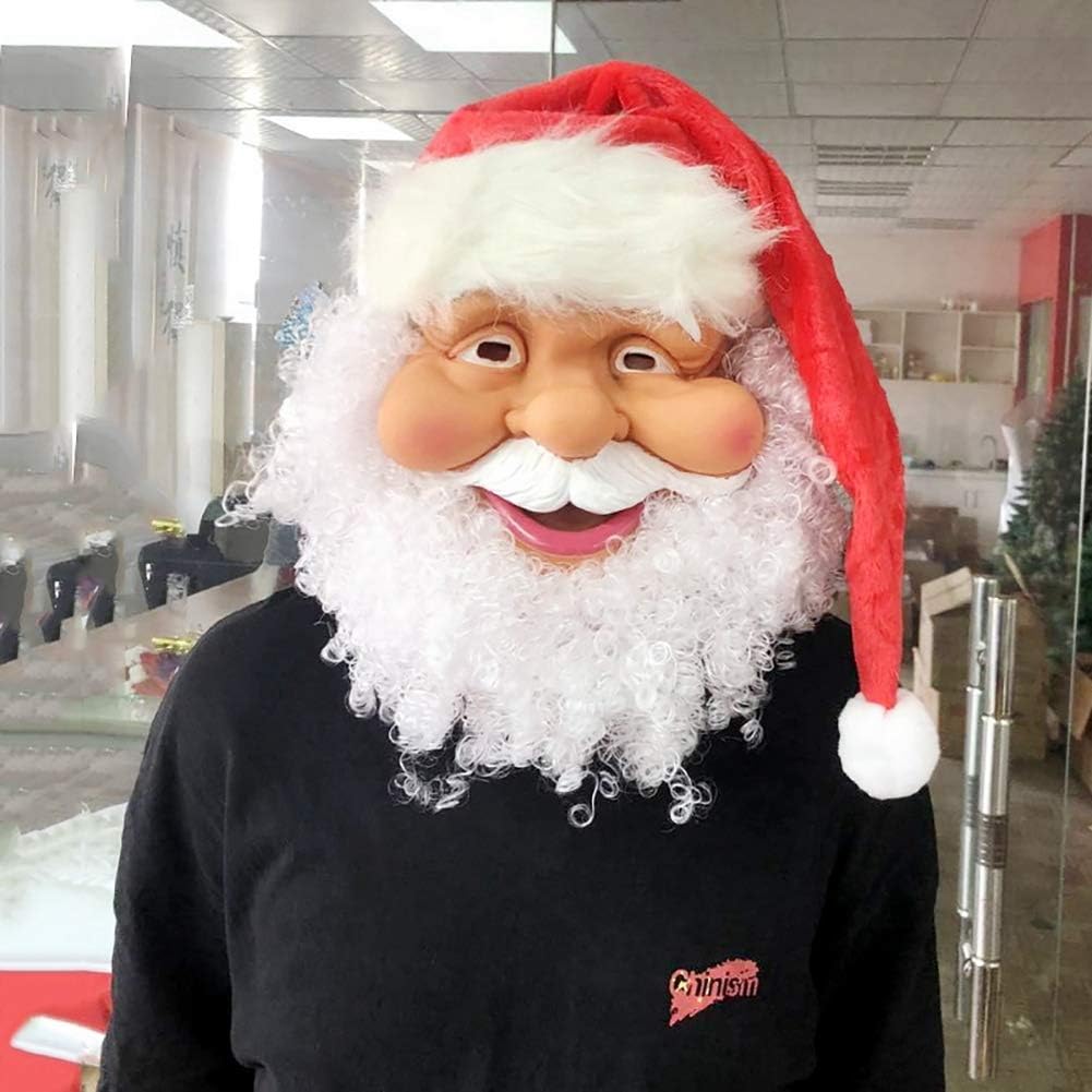 Iswell Weihnachtsmann Maske Full Face Covered Party Maske Weihnachten