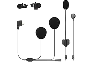 Moman H2 Motorcycles Intercom Headset 【Hard&Soft Microphone&Clip】 Communication Systems Accessories Kit