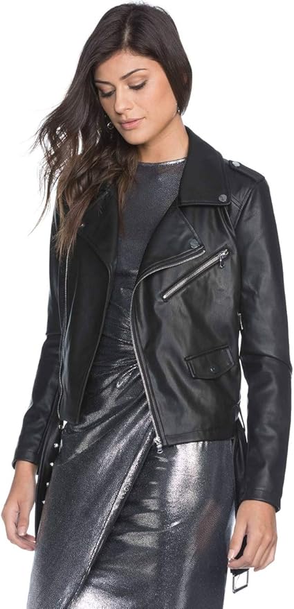 jaqueta de couro ellus masculina motoqueiro