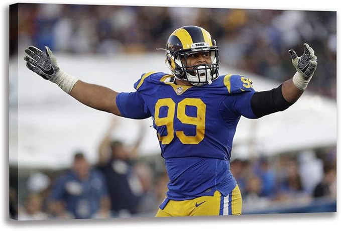 Póster de Los Ángeles Rams Aaron Donald NFL Pop Art Póster de la NFL