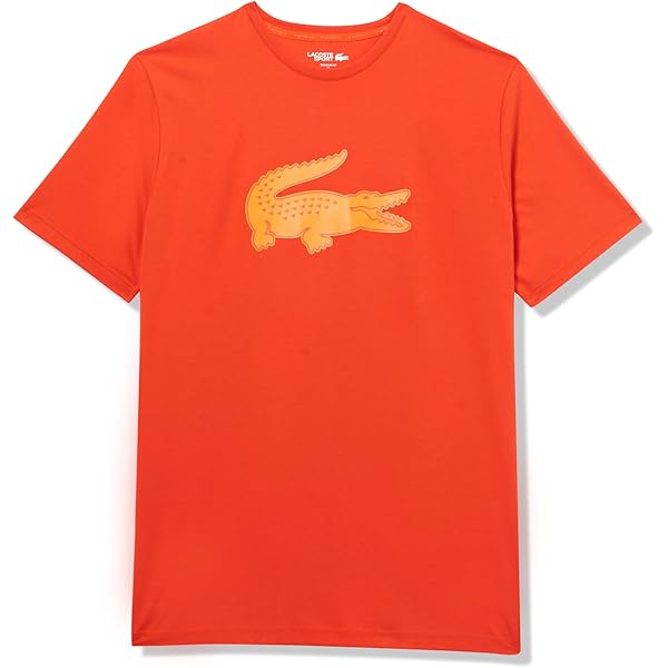 Lacoste Men's Big Fit Crew Neck Short Sleeve Regular Fit Branding