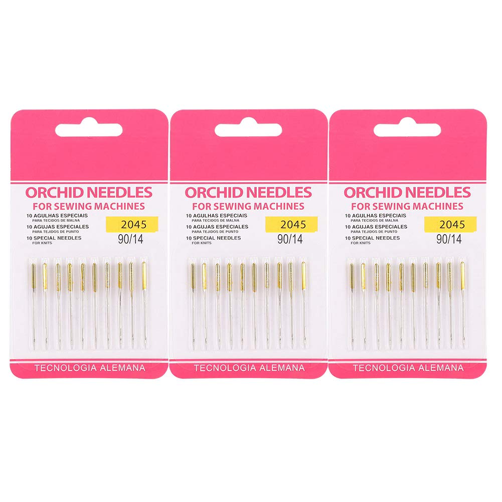 30PCS Large Eye Stitching Craft Needles - Hand Sewing Needles for Fabrics, Durable High Hardness Size 14/90