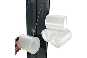 URDAR BRUNNR Transparent Window Weather Sealing Tape Reusable, No Damaging for Paint, Removable 3“ Wide Window Insulation Sealing Tape Waterproof, Without Residue, Clear and Washable, Multipurpose