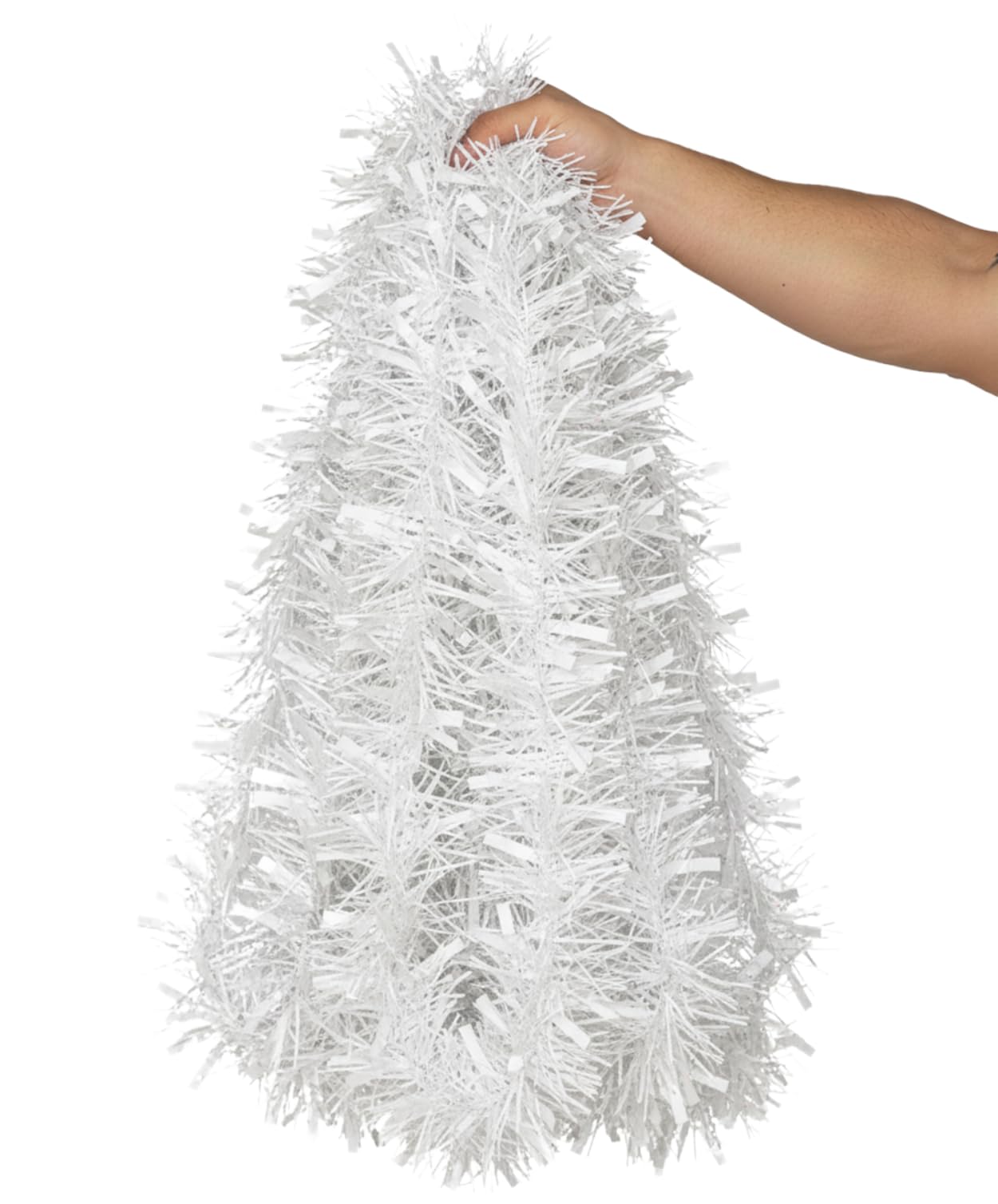 Komonee Christmas Tinsel White Extra Long 10m Xmas Tree Bannister Fireplace Colourful Holiday Decoration Party Prop Home Merry Décor Accessories
