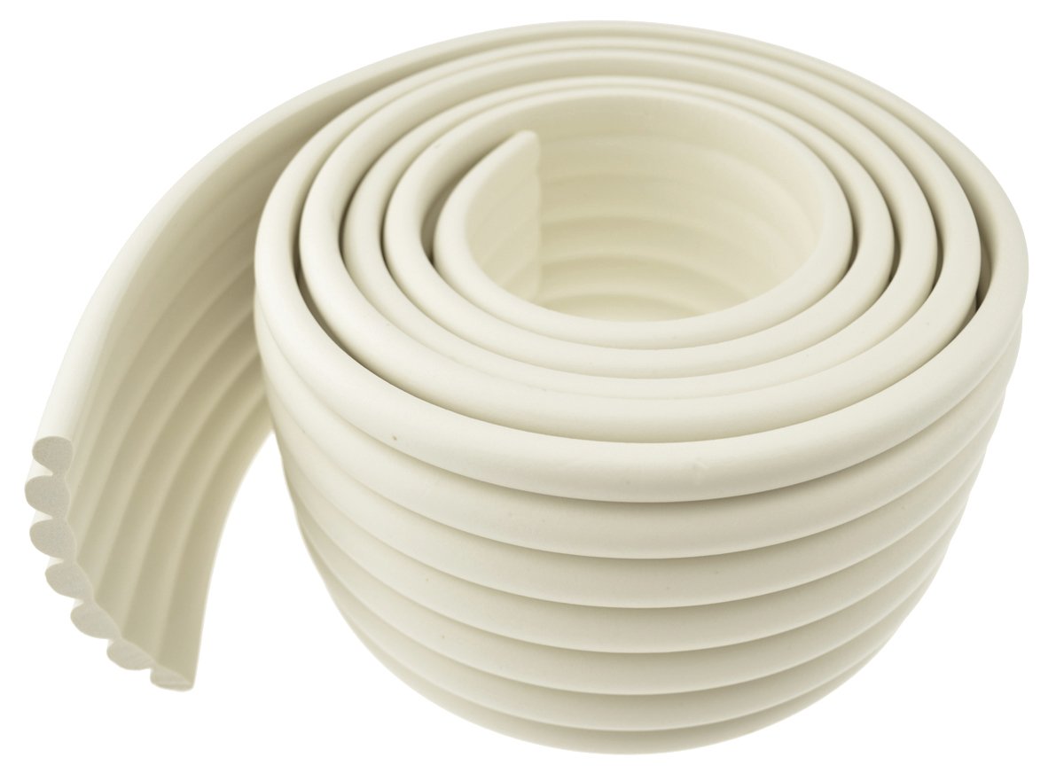 FiveSeasonStuff Versatile Protectors for Kids | Peace of Mind Baby Proofing and Child Safety | Multifunctional Mint Foam Guard Prevents Injuries from Edge, Corner & Most Surfaces | 1 Roll (Light Beige) 2 Metres (80mmx8mm)