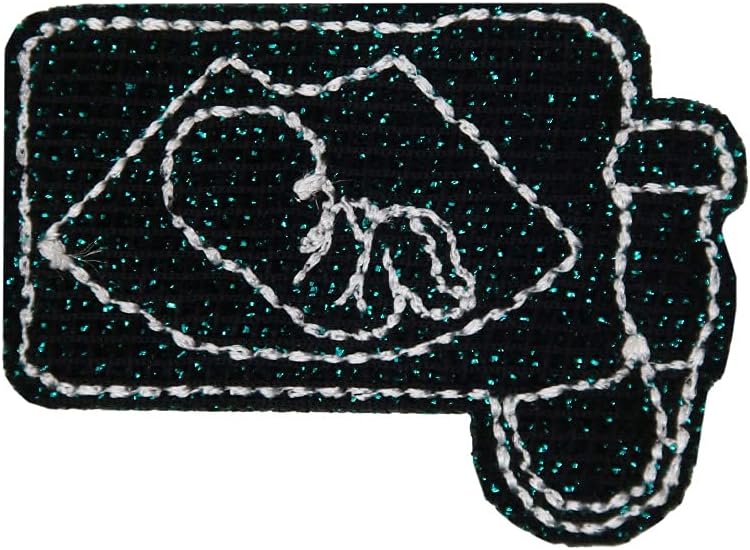 Mixed Media - RDMS Ultrasound Sonographer Gift Menternity Nurse Sparkle Glitter Embroidered Iron On Patch