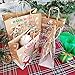 Supla 14 Pcs Kraft Christmas Gift Bags Gift Wrapping Paper Bags Kraft Natural Bags Festive Bags with Handles 3 Size 14 Christmas Adorable Snowman Reindeer Santa Owl Prints for Holiday Season Party