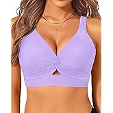 Women's Bikini Top - Supportive Swimsuit for Large Bust - 2025 Cut Out Twist Swim Top