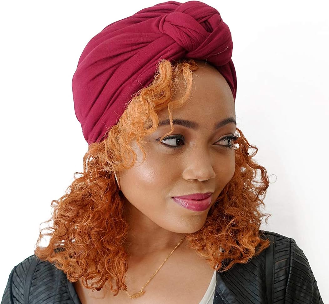 DANMY Women's Autumn Winter Knotted Hat Wrap Cap India's Hat Turban Headwear (A-blue/Purple/Yellow/Red/Darkgray/Black-6pcs) at  Women’s Clothing store