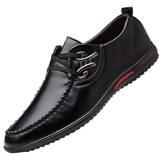 DIKHBJWQ Herren Mode Casual Business Leder Schuhe Leichte Freizeit Stiefel Flache Wasserdicht Leder Schuhe für Männer