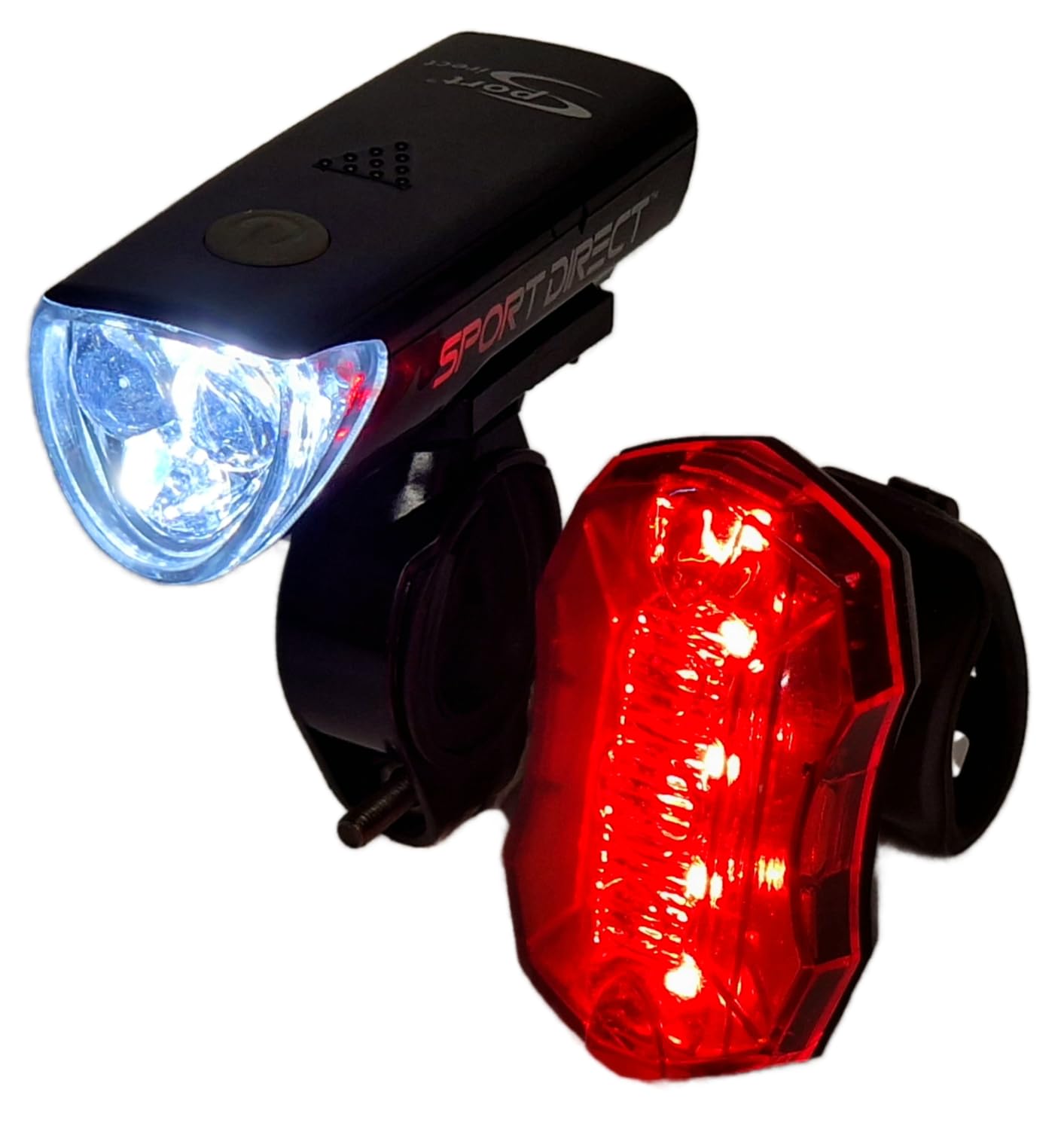 Sport Direct Mega White LED + 5 SMD Bike Light Set