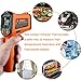 Rhinoco Digital Laser Temperature Gun Infrared Thermometer Gun Non-contact Meat BBQ Cooking Thermometer Gun -58°F~1022°F Large Color Backlit Display with 12 Point Aperture Temperature Alarm Function