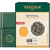 VAHDAM, Imperial White Tea Leaves From Himalayas (25 Cups/1.76oz) High Elevation Grown, White Tea Loose Leaf Tea | Pure Unblended Loose Leaf Tea | Vacuum Sealed