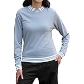 LEADHALO Merino Wool Base Layer Women Pullover for Athletic, Womens Crewneck Sweatshirt, Warm Cozy Sweatshirt Long Sleeve