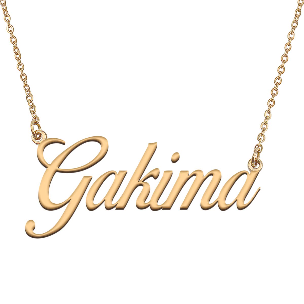 HUAN XUN Customized Custom Simple Any Name Necklace