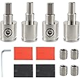 BOJACK Amp Input Reducer 0 Gauge to 4 Gauge Wire Car Stereo Power/Ground GA adapters with Hex Screw Clamp Includes Extra Screws, Heat Shrink Tubes and Hex Tool for Car Audio Systems (Pack of 4)