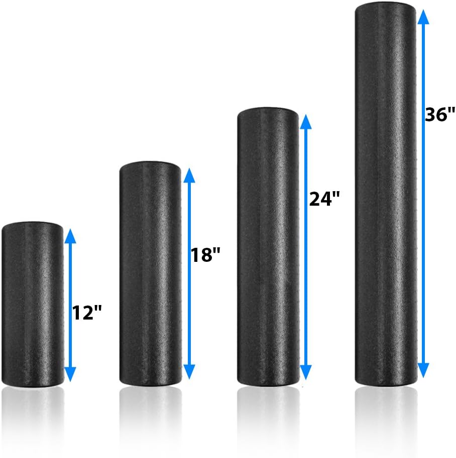 YOGU Round Muscle Foam Roller (Black, 18-Inch) : Sports & Outdoors