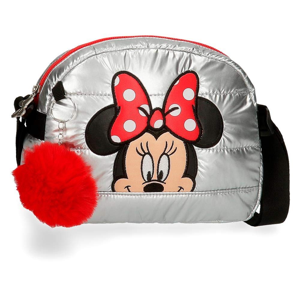 Disney Minnie My Pretty Bow Shoulder Bag Grey 20.5 x 16.5 x 6 cm Polyester