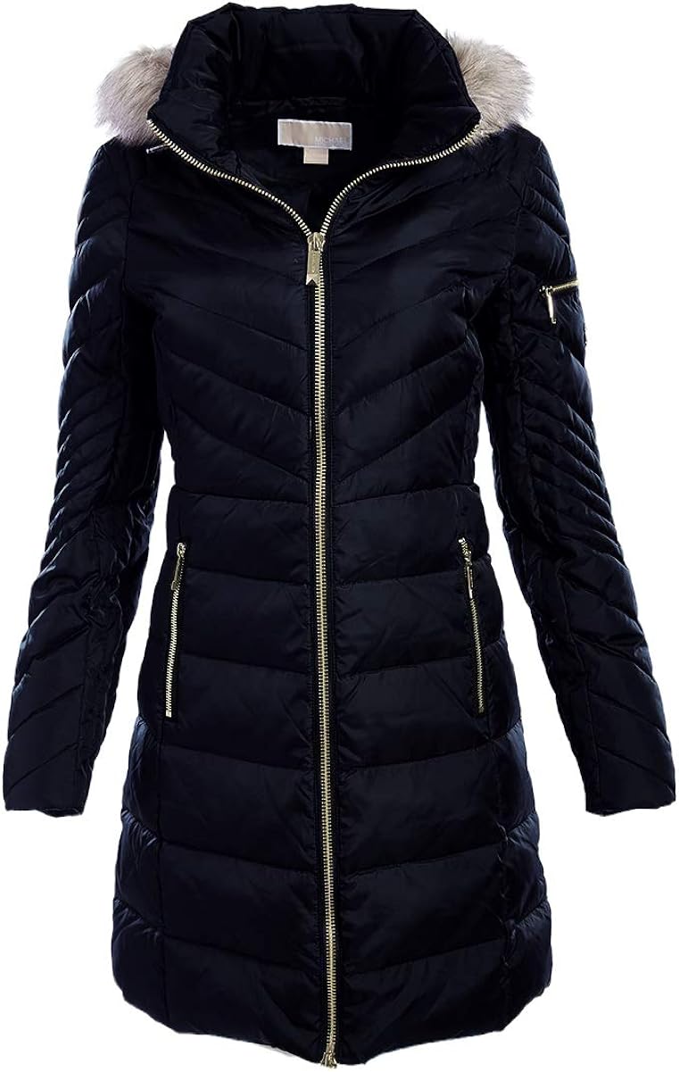 michael kors parka womens navy