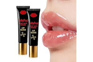 2Pcs Lip Plumping Oil Serum, Clear Lip MaskLip Gloss Long-Lasting Moisturizing Non-Sticky,Lip Gloss Increase Lips Elasticity,