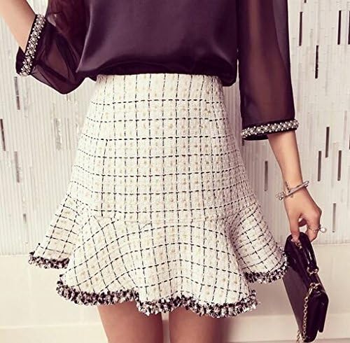 Amazon レディース ファッション スカート ボトムス 膝丈 裾ひらひら フレアスカート フレアー 可愛い ミニスカート ミニ 美脚効果 オールシーズン 大人 フェミニン 学生 ｏｌ ギャル ｇａｌ 黒 白 ブラック ホワイト サイズ ｓ ｍ ｌ ニーズグループ ｓ ブラック