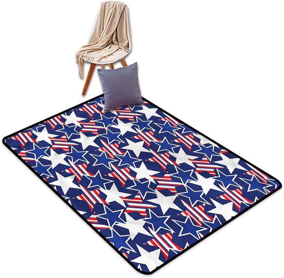 AGONIU Alfombra de área de colección, 4 de Julio, Estrellas y Rayas