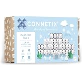 CONNETIX Magnetic Tiles Clear Rectangle Pack, 12 Pieces