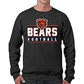 Team Fan Apparel NFL True Fan Crewneck Sweatshirt - Dark Pullover Sweatshirt For Men & Women - Cotton-Poly Fleece
