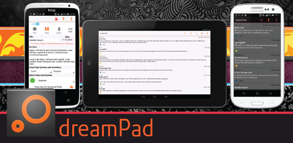 dreamPad : Dream Journal / Diary with Audio