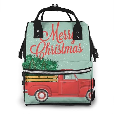 Mit Retro Pickup Truck Mit Weihnachtsbaum Camping Wickeltasche