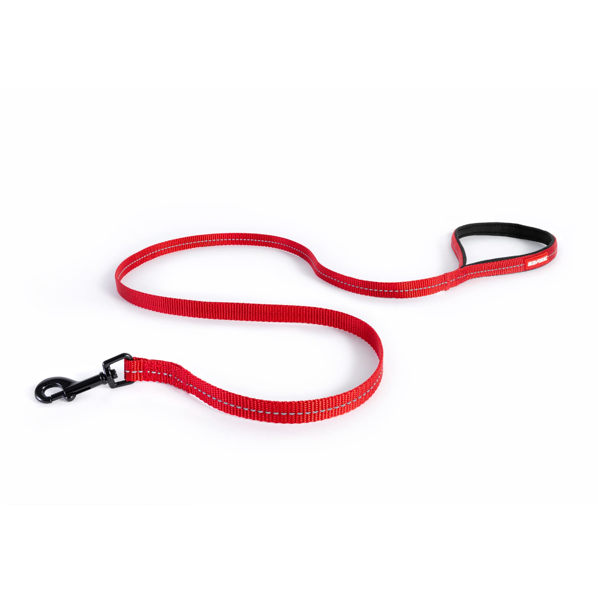 EZYDOG Essential LITE Lead | Lightweight, Comfortable Padded Handle, Reflective Thread, 1.2M Lead (Red) for Small, Medium & Large Dogs