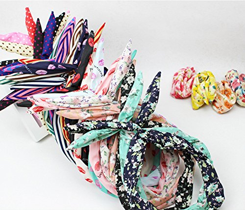 Casualfashion 6Pcs Women Korean Bow Hairband Twisted Knotted Hair Band Headband Head Wrap