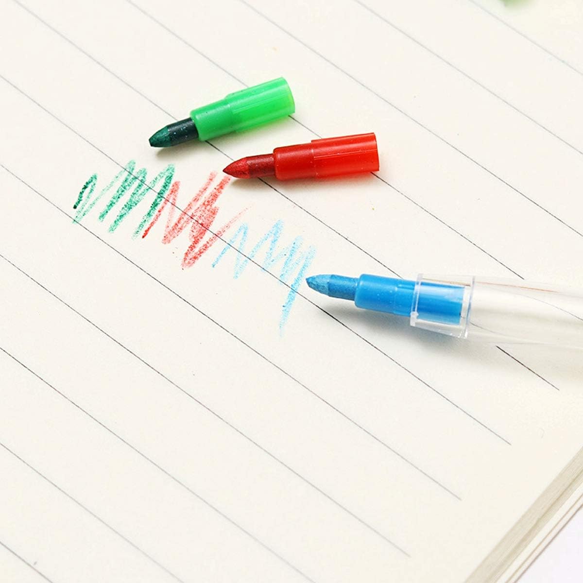 JZK 30 x Multicolor stacking crayons pencil pop crayon for kids children party favours party bag filler birthday gift for boy girl: Office Products