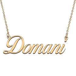 HUAN XUN Customized Custom Simple Any Name Necklace