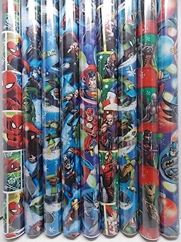 BOYS Christmas Gift Wrap - Wrapping for Presents - 3 assorted rolls