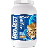 Evogen Isoject Whey Protein Isolate Powder | S'Mores | 25 Servings | 25g of Isolate Protein Powder with Ignitor Enzymes | BCAAs, EAAs and Glutamine | Easy Mixing, Muscle Support | Gluten Free