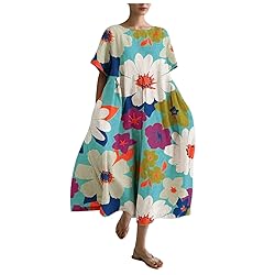 hmbudp Boho Hawaiian Dresses for Women 2024 Trendy