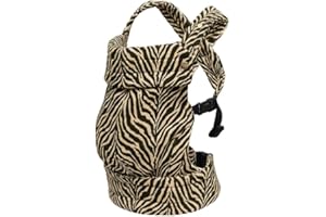 ·NEST BLANCHE· Baby Carrier for Newborns to Toddlers | Cozy Wrap with Lumbar Support | Soft Fabric, 7-35lbs Adjustable Fit | Brown Zebra Pattern