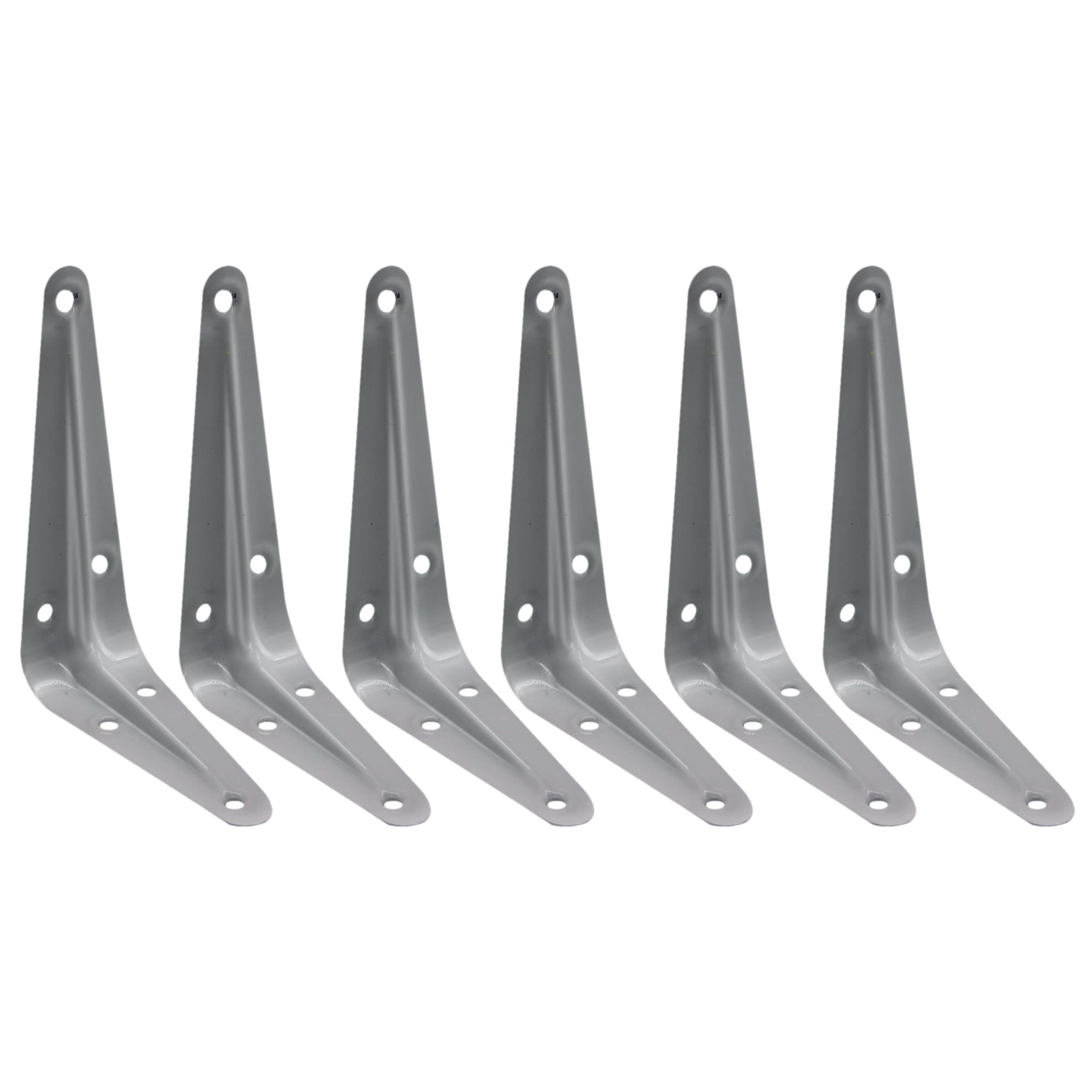 EAI 100x75mm / 4x3" Original London Pattern Shelf Bracket Silver (6)