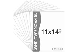 Somime 10 Pack Backing Boards, 11x14 Uncut White Mats Matboards, Acid-Free Backerboards for Art Prints, Ideal for Photos, Pictures, Prints, and Frames