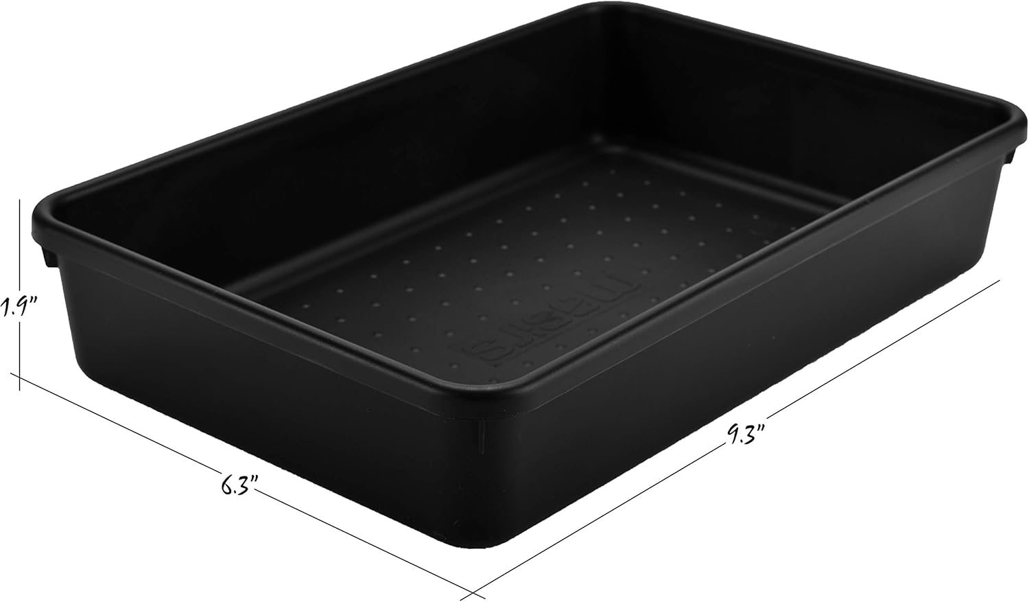 Interlocking Drawer Organizer Bins - Durable Plastic, Various Sizes for Custom Layout Design. Great for Desk Drawer, Tool Box or Garage Organization. (Black | 8-Piece Set): Home & Kitchen
