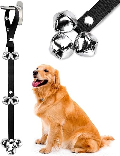 MEKEET Potty Doorbells for Dogs Training Bells Adjustable Nylon Rope 1PCS
