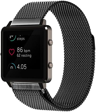 Fitbit Blaze Replacement Band (Include the Frame) with Magnet Buckle, Closure Mesh Loop Stainless Steel Bracelet Strap - by YOURSPORT