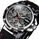 Happy Digital Luxury Sport Watches for Men Skeleton Wrist Watches Automatic Winding Mechanical Movement +Box