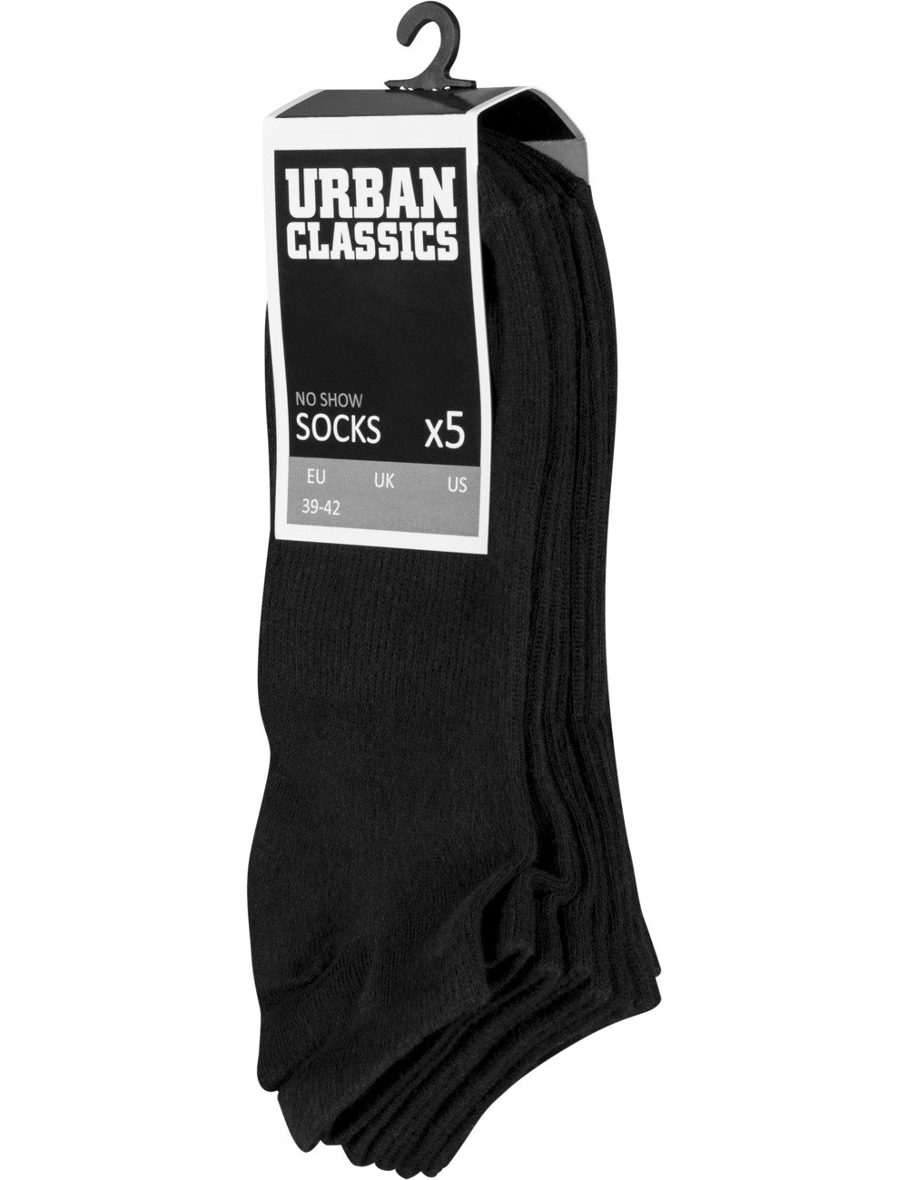 Urban Classics Herren No Show 5-Pack Socken, Black, 43-46