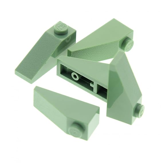 5 x Lego System Dachstein Sand grün 33° 3 x 1 Dachziegel schräg Steine Set 41068 4729 4754 4758 7153 4752 75060 3450 4286
