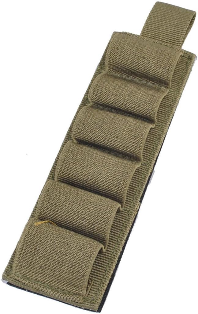Tactical 6 Shotgun Shell Holder 12Ga Ammo Nylon Carrier Velcro