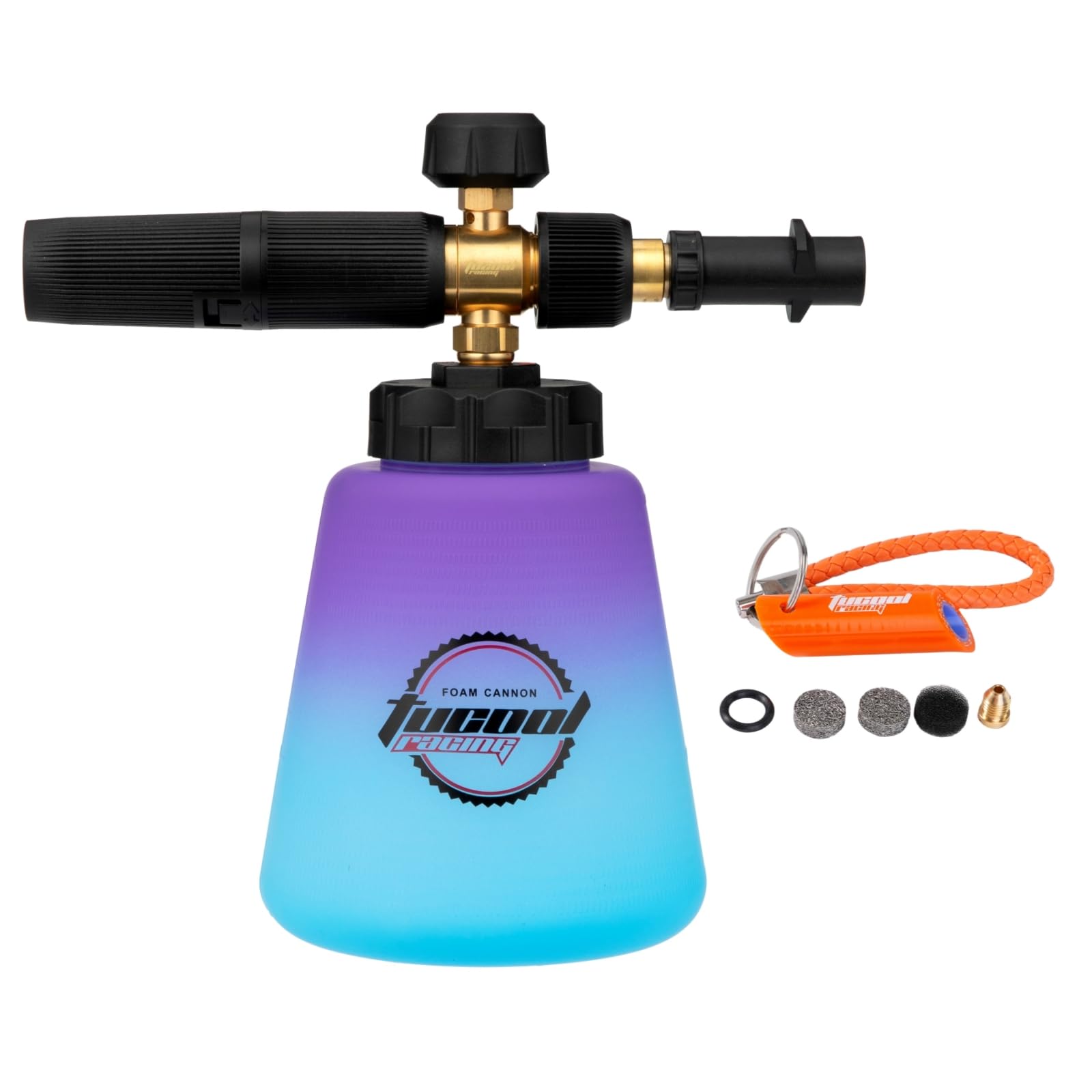 Tucool Racing Foam Cannon for Karcher K Series, Adjustable Snow Foam Lance, Compatible with Karcher’s K2/K3/K4/K5/K6/K7 Pressure Washer (Karcher K2-K7 Blue to Purple)